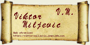 Viktor Miljević vizit kartica